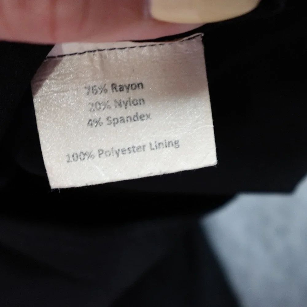 Sara Campbell Pants Women 6 Black‎ Stretch Slim Tapered Made In USA Career